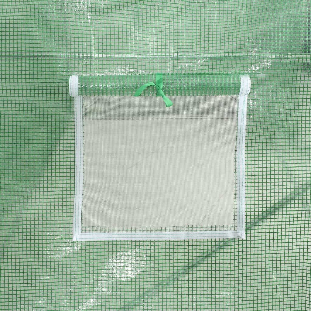 zöld acélvázas melegház 18 m² 6 x 3 x 2 m