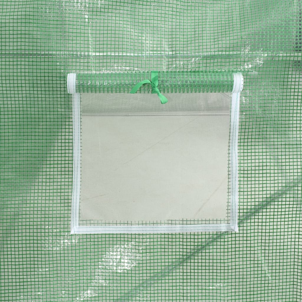 zöld acélvázas melegház 30 m² 10 x 3 x 2 m