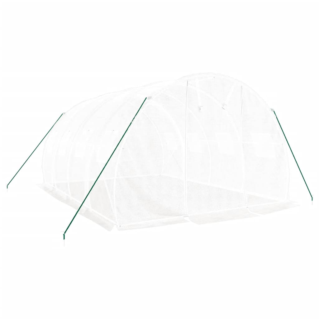 fehér acélvázas melegház 12 m² 4 x 3 x 2 m