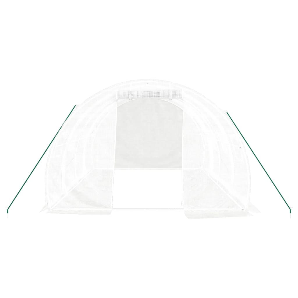fehér acélvázas melegház 12 m² 4 x 3 x 2 m