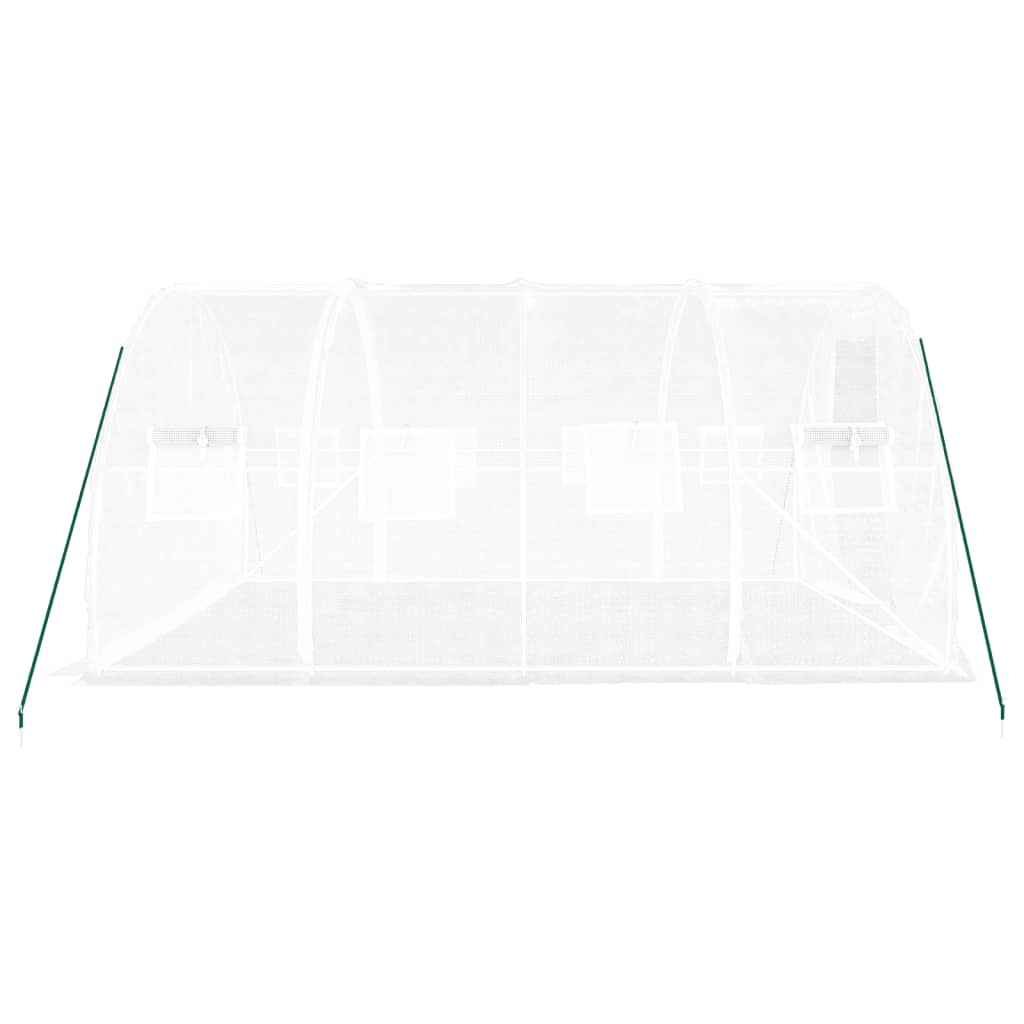 fehér acélvázas melegház 12 m² 4 x 3 x 2 m