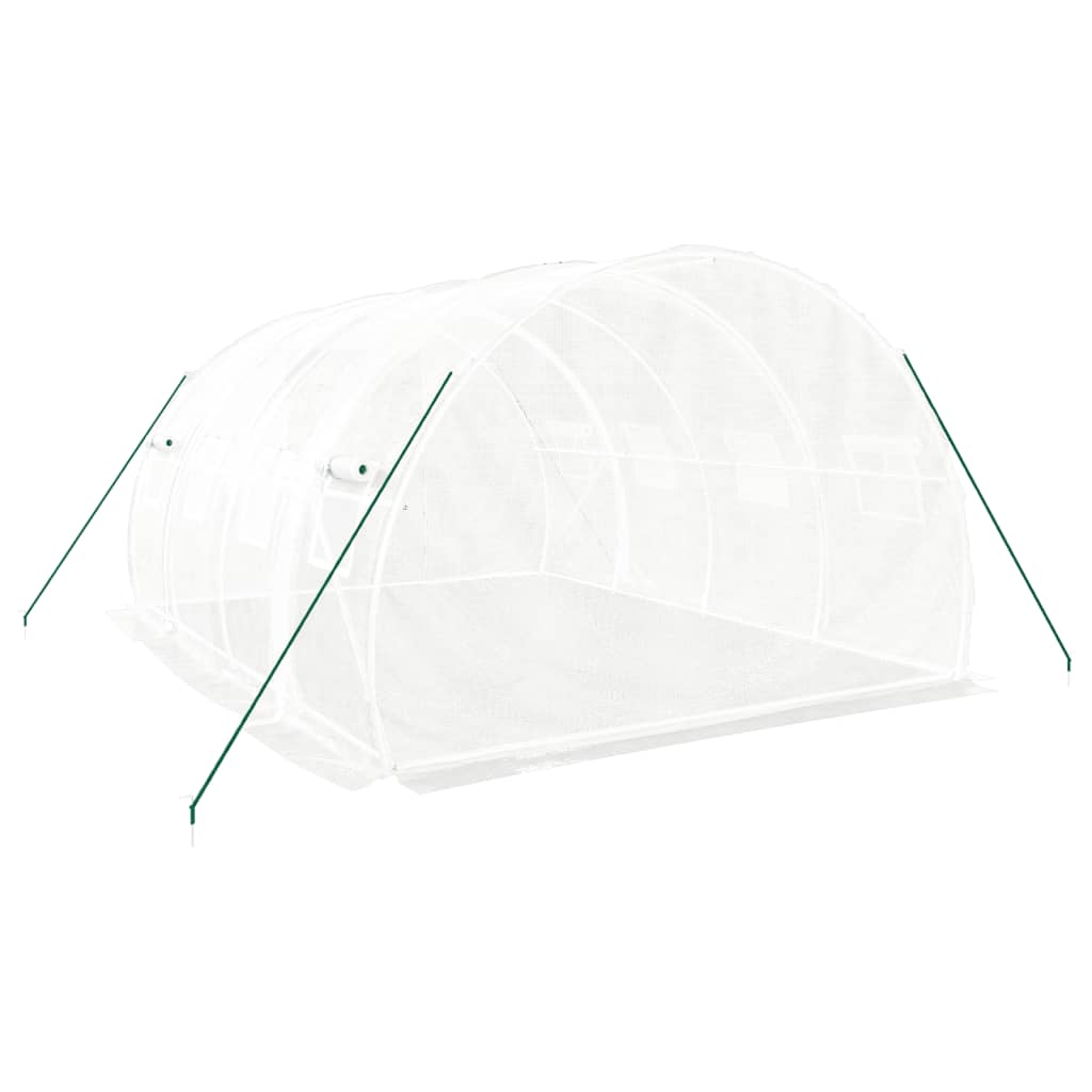 fehér acélvázas melegház 12 m² 4 x 3 x 2 m