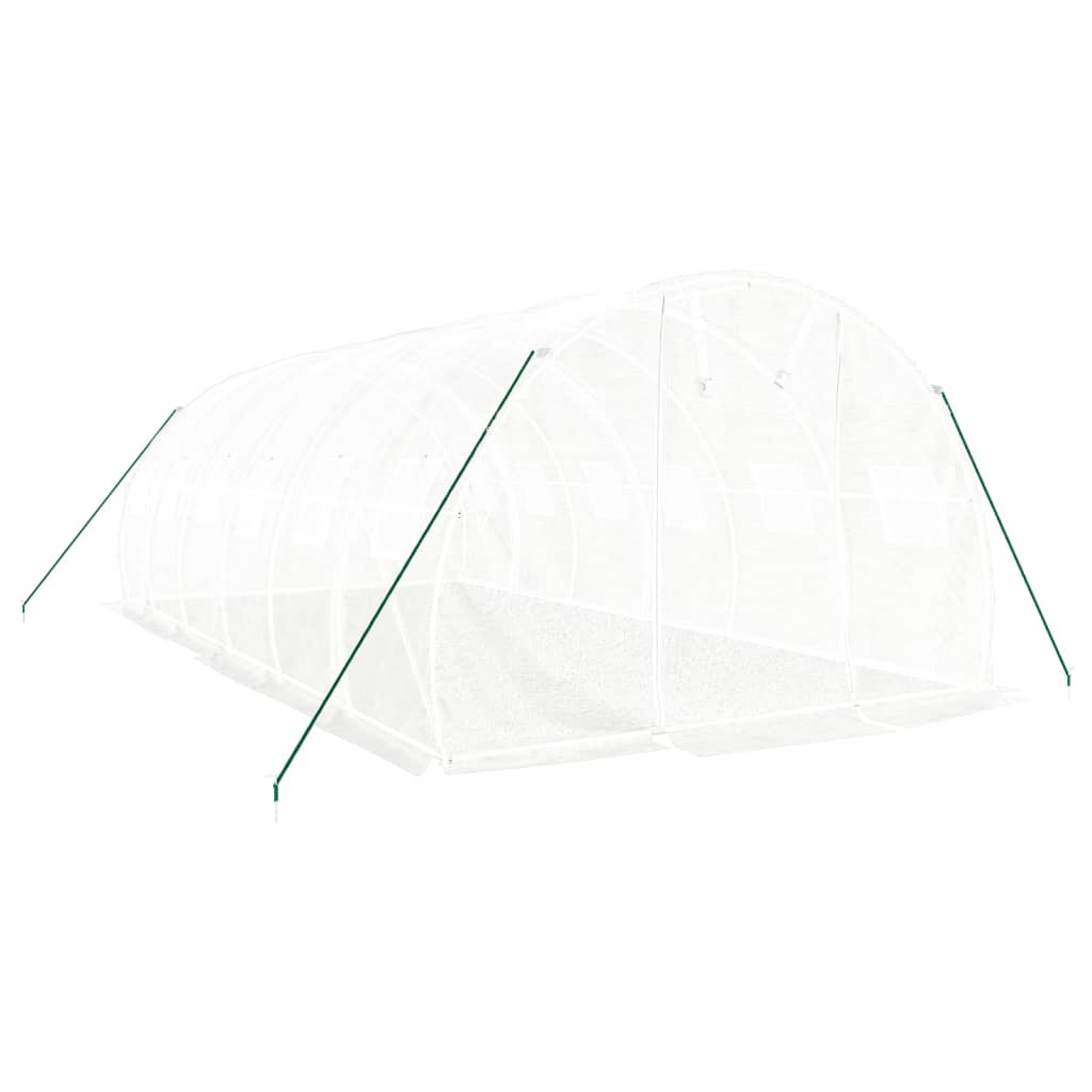 fehér acélvázas melegház 18 m² 6 x 3 x 2 m