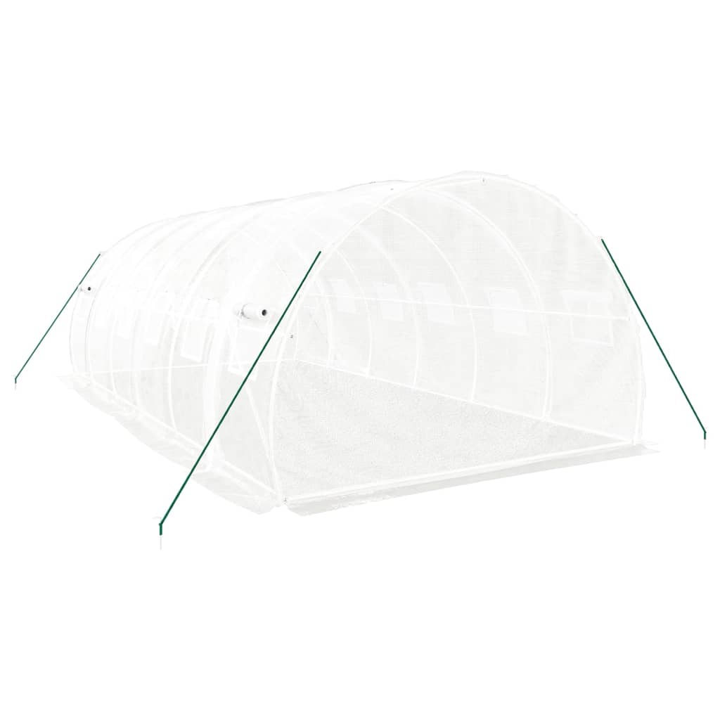 fehér acélvázas melegház 18 m² 6 x 3 x 2 m