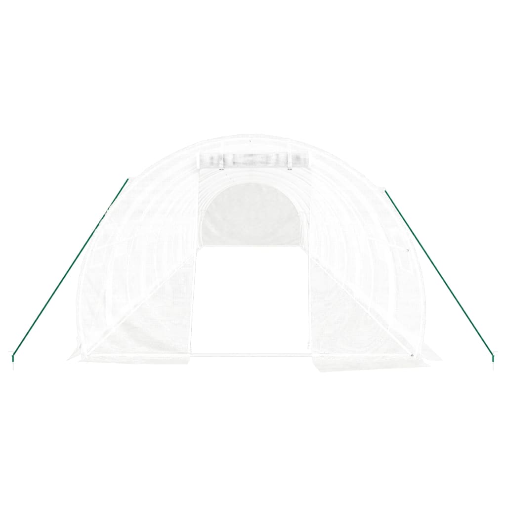 fehér acélvázas melegház 36 m² 12 x 3 x 2 m