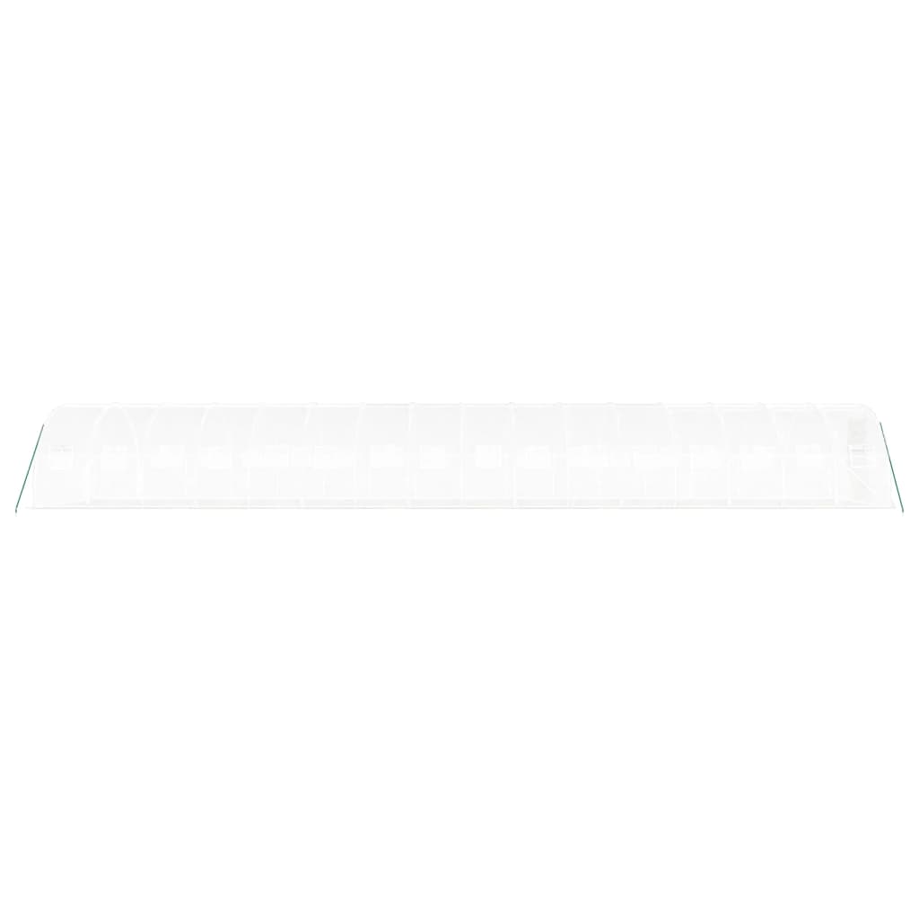 fehér acélvázas melegház 48 m² 16 x 3 x 2 m