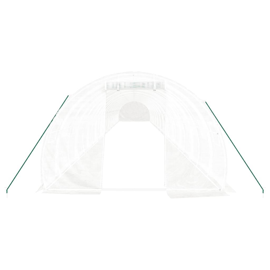 fehér acélvázas melegház 72 m² 24 x 3 x 2 m