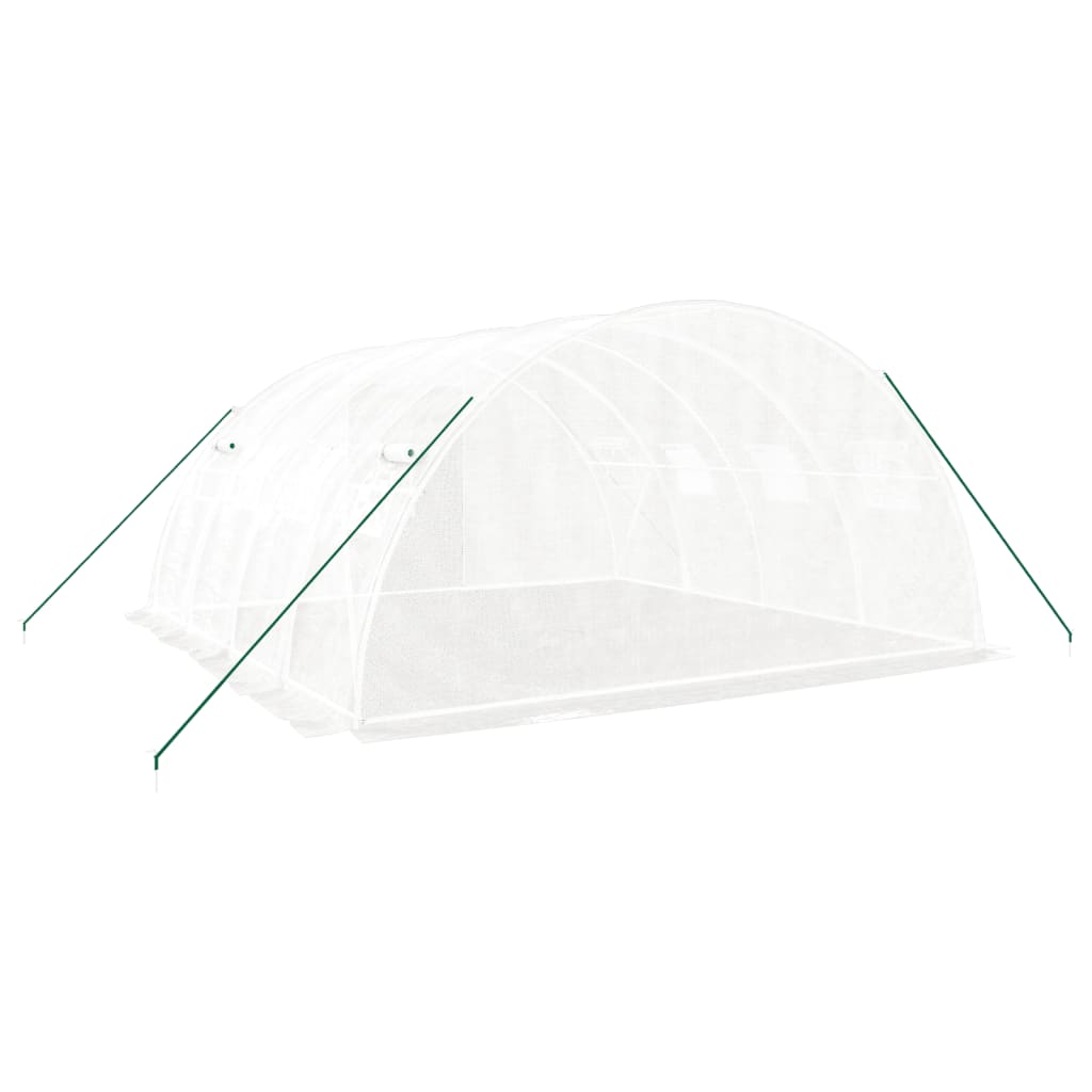 fehér acélvázas melegház 16 m² 4 x 4 x 2 m