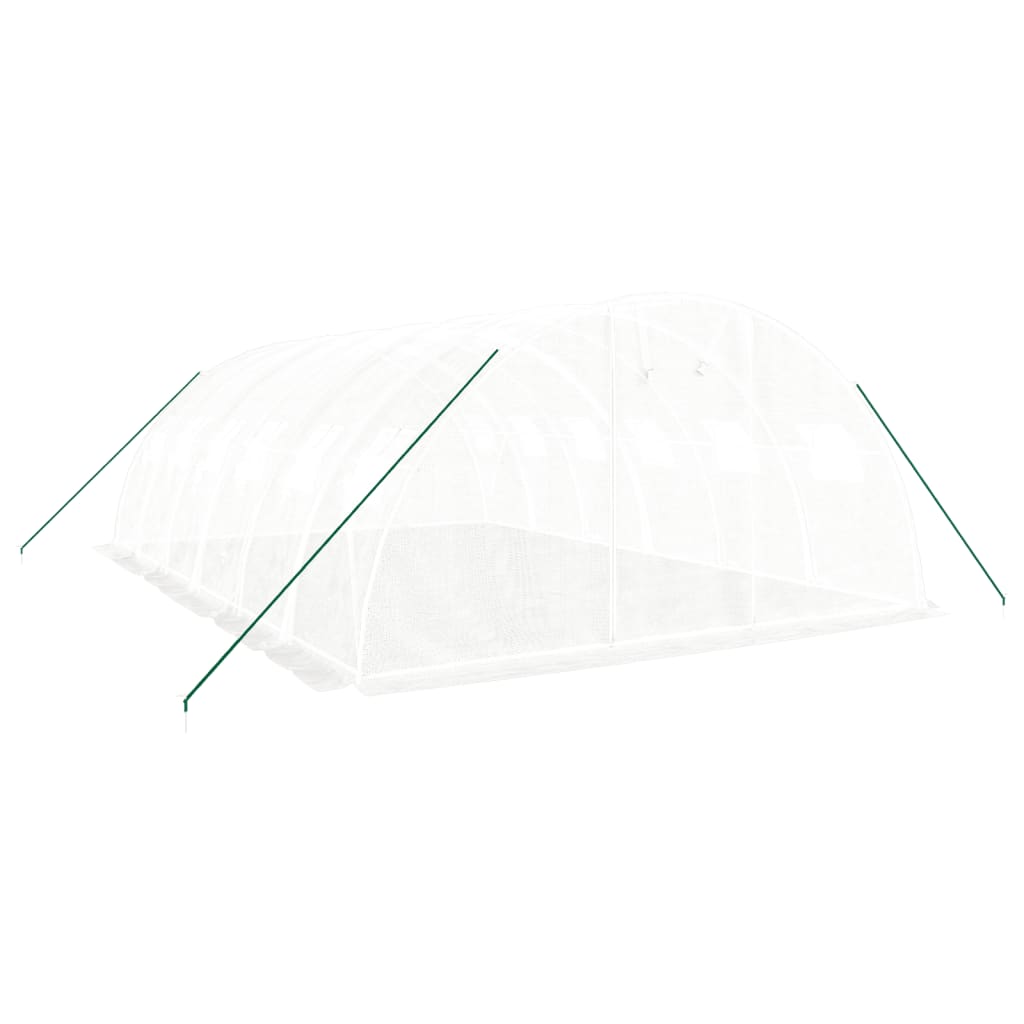 fehér acélvázas melegház 24 m² 6x4x2 m