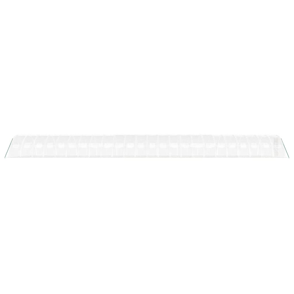 fehér acélvázas melegház 96 m² 24 x 4 x 2 m