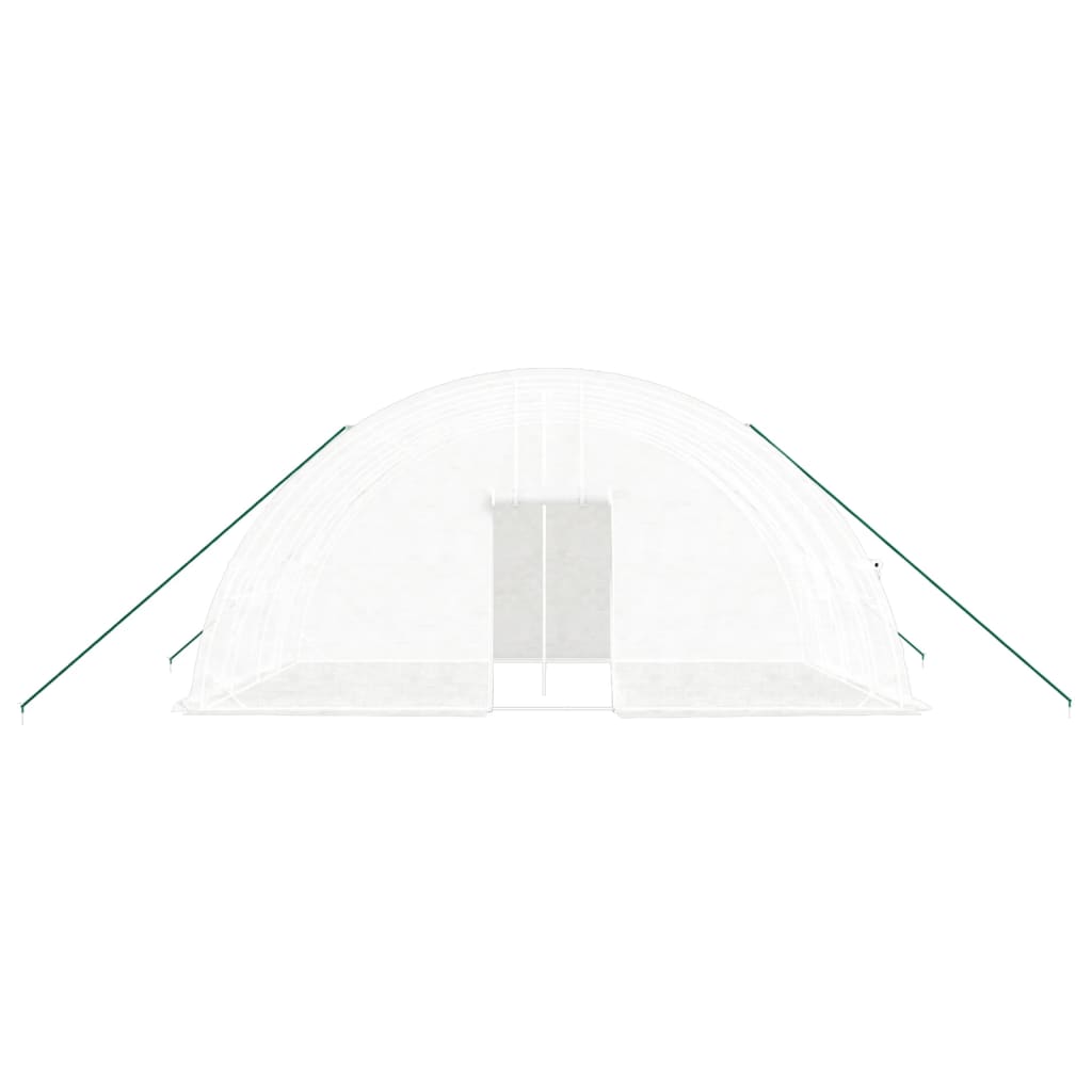 fehér acélvázas melegház 24 m² 6x4x2,85 m
