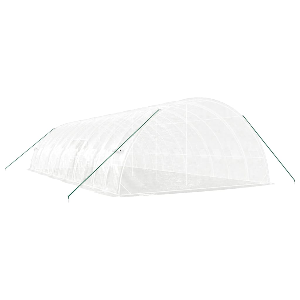 fehér acélvázas melegház 72 m² 12x6x2,85 m