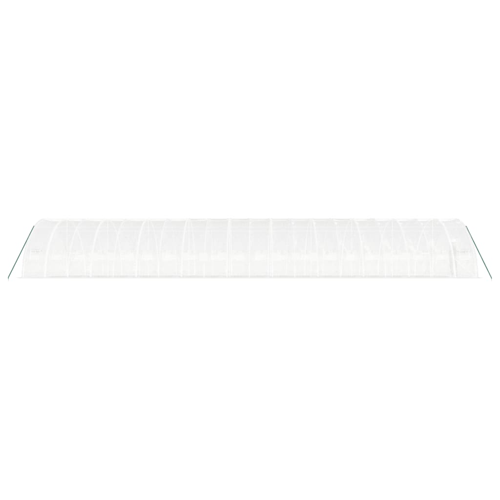 fehér acélvázas melegház 120 m² 20x6x2,85 m