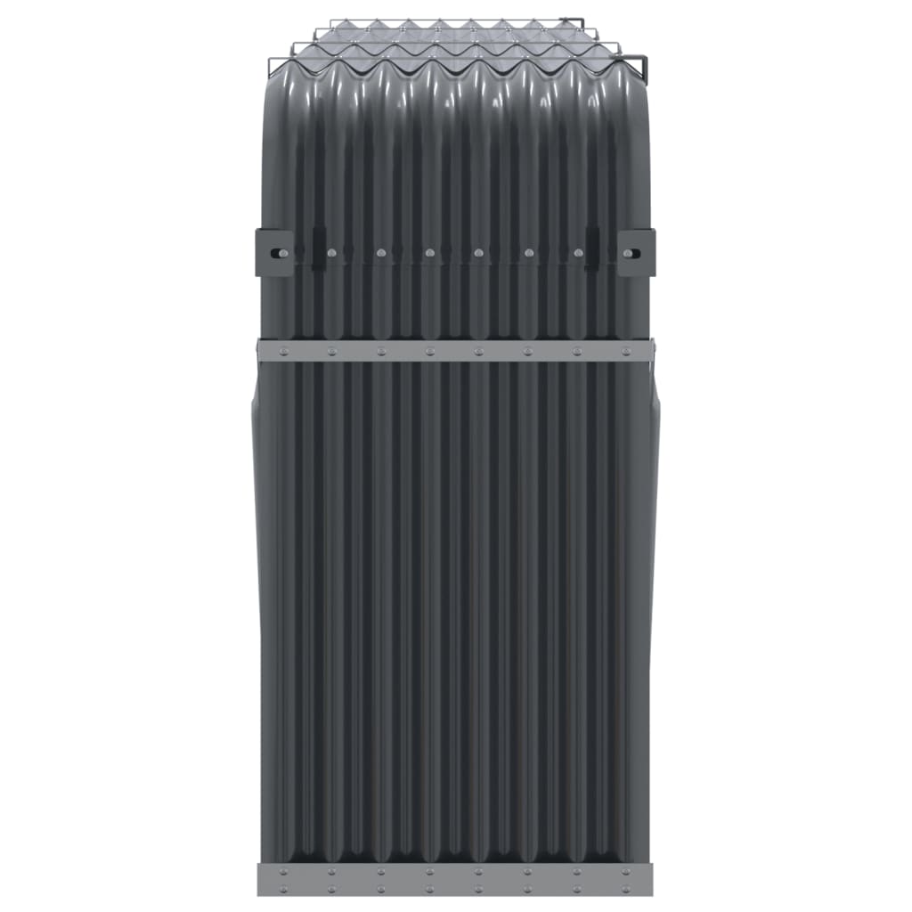 antracit színű horganyzott acél fatörzstartó 234 x 45 x 100 cm
