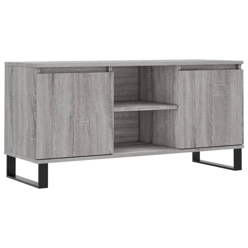 szürke sonoma színű szerelt fa TV-szekrény 104x35x50 cm