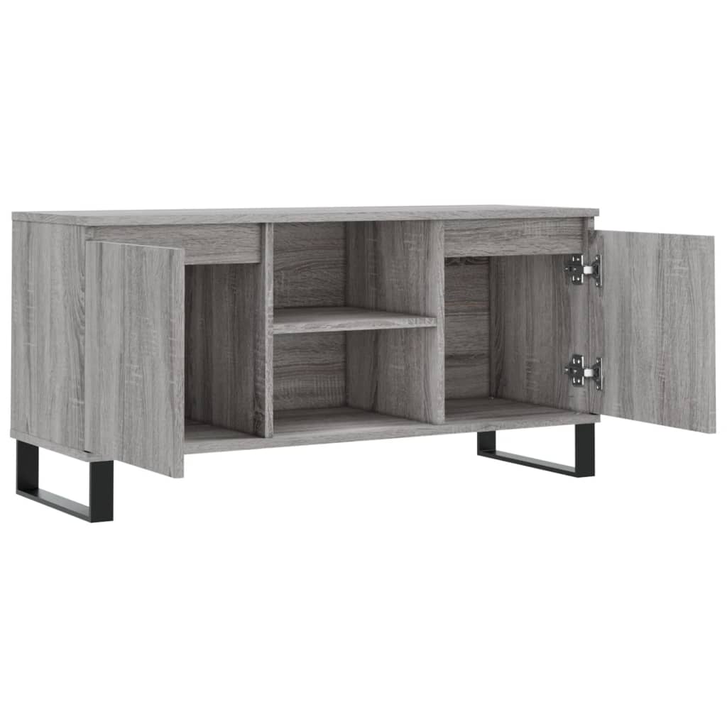 szürke sonoma színű szerelt fa TV-szekrény 104x35x50 cm
