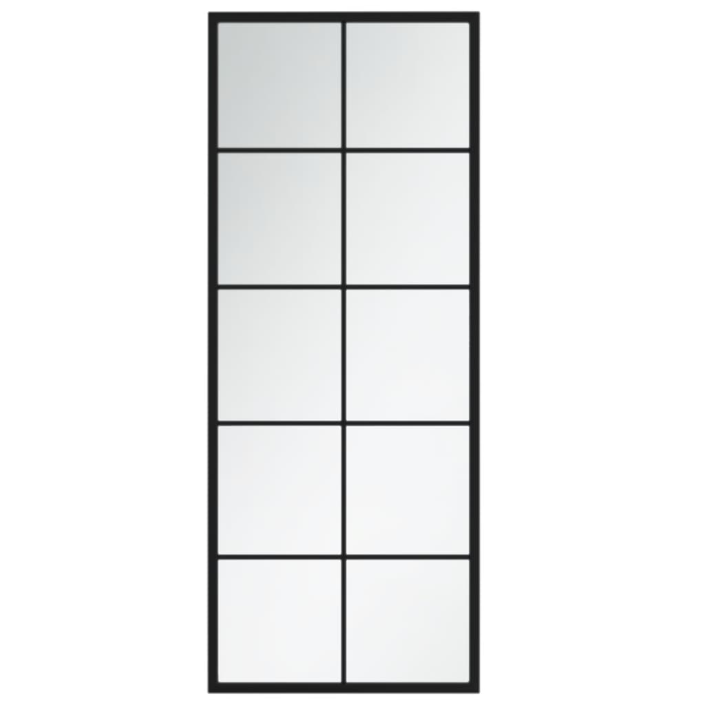 2 db fekete fém fali tükör 100x40 cm
