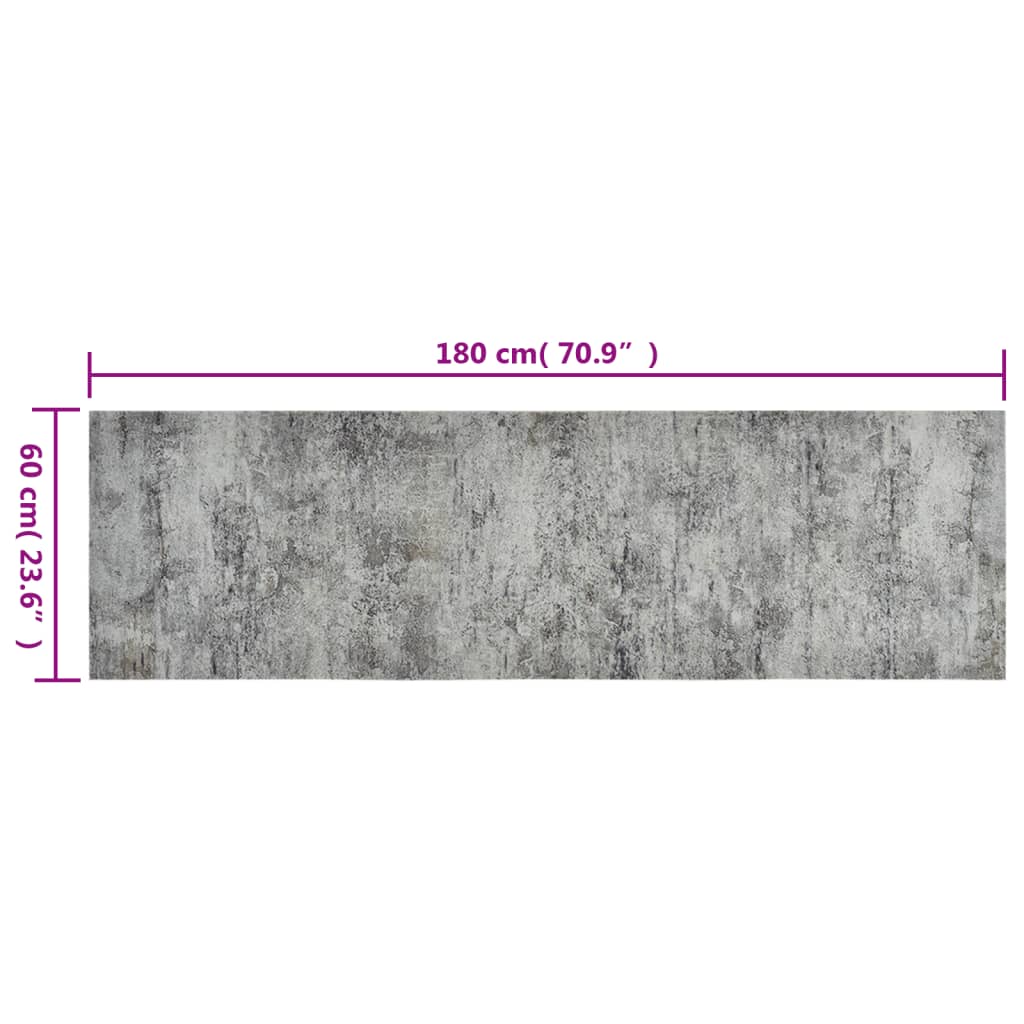 mosható betonmintás bársony konyhaszőnyeg 60 x 180 cm