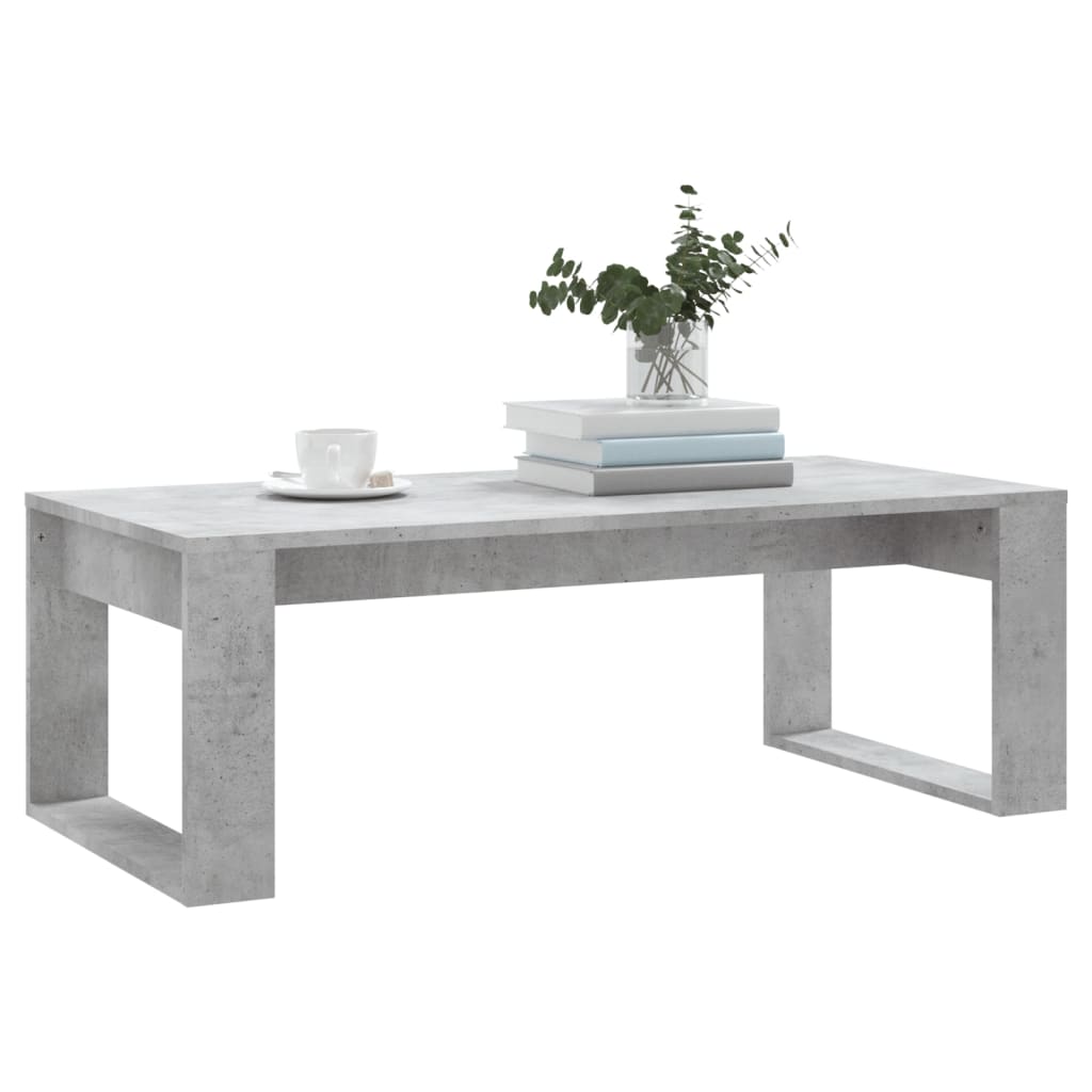 betonszürke szerelt fa dohányzóasztal 102x50x35 cm