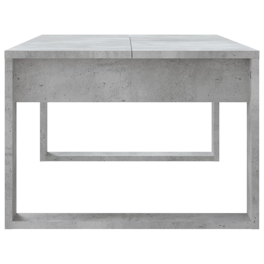 betonszürke szerelt fa dohányzóasztal 102x50x35 cm