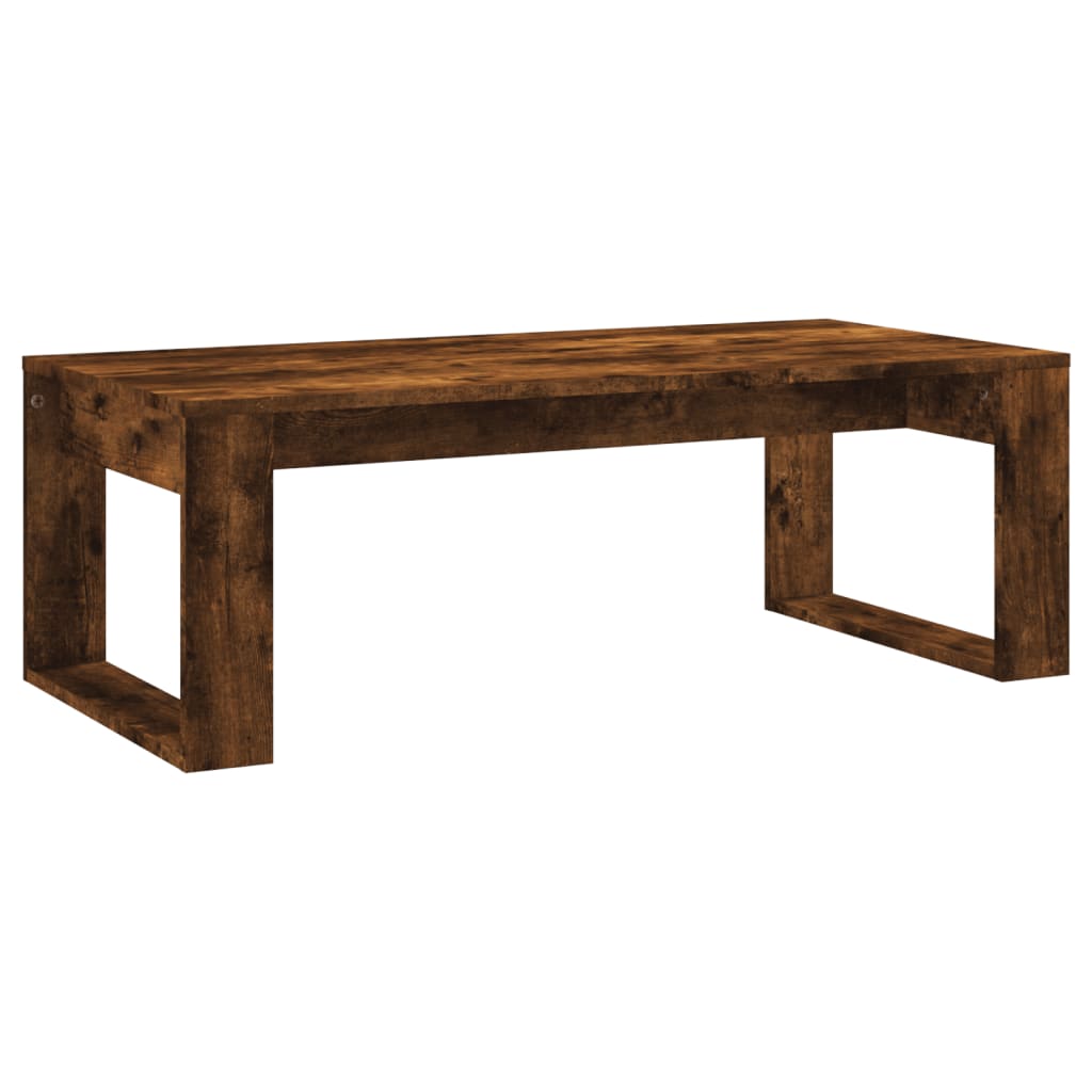 füstös tölgy színű szerelt fa dohányzóasztal 102x50x35 cm