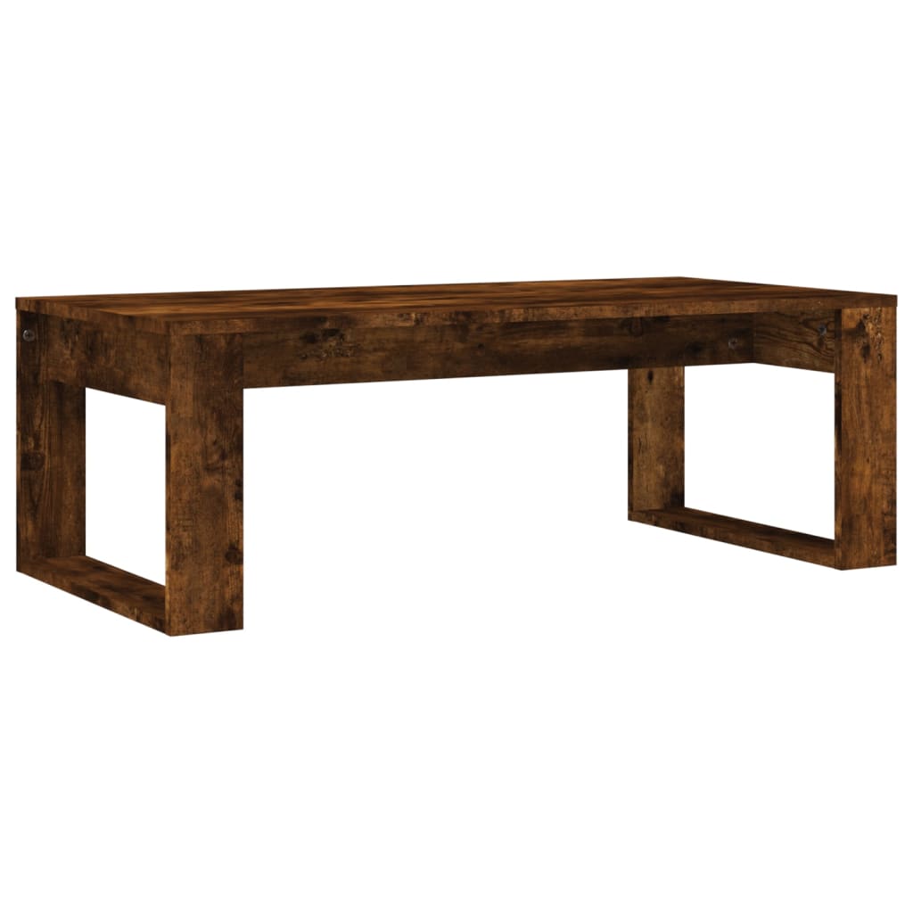 füstös tölgy színű szerelt fa dohányzóasztal 102x50x35 cm