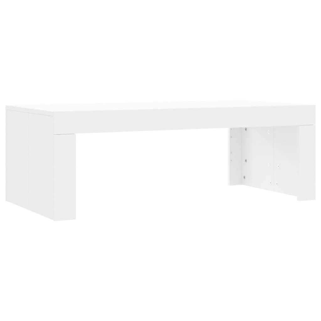 fehér szerelt fa dohányzóasztal 102x50x36 cm
