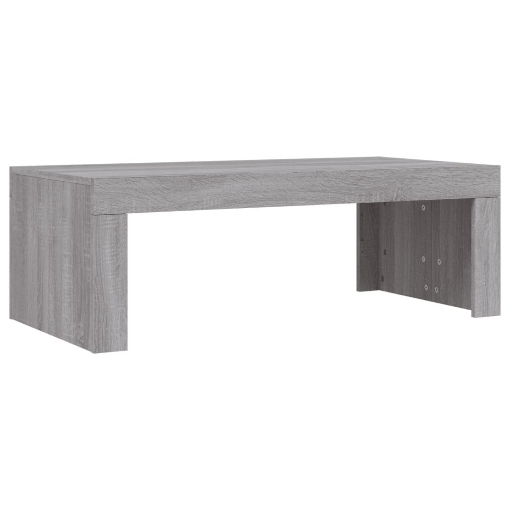 szürke sonoma színű szerelt fa dohányzóasztal 102 x 50 x 36 cm