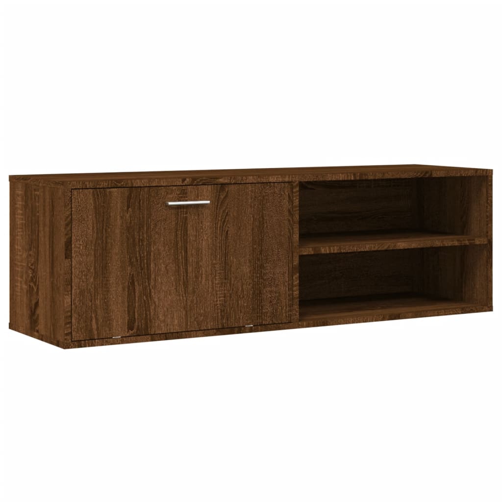 barna tölgyszínű szerelt fa TV-szekrény 120 x 34 x 37 cm