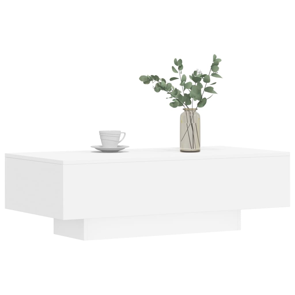fehér szerelt fa dohányzóasztal 100x49,5x31 cm