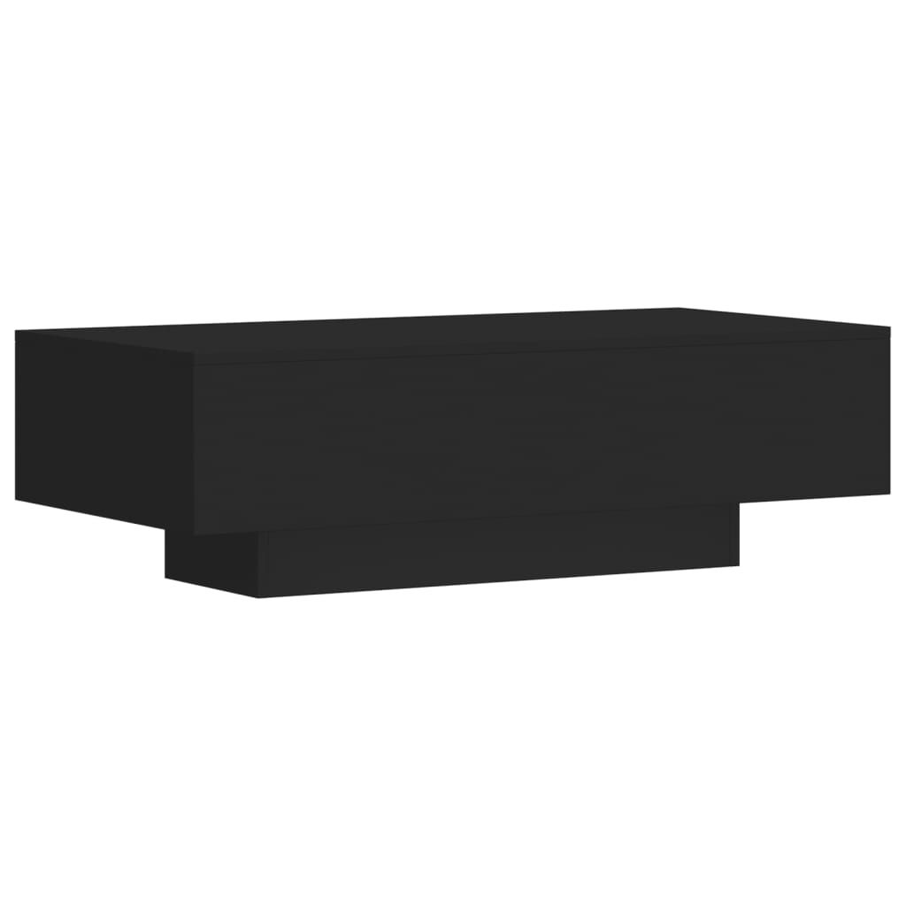 fekete szerelt fa dohányzóasztal 100x49,5x31 cm