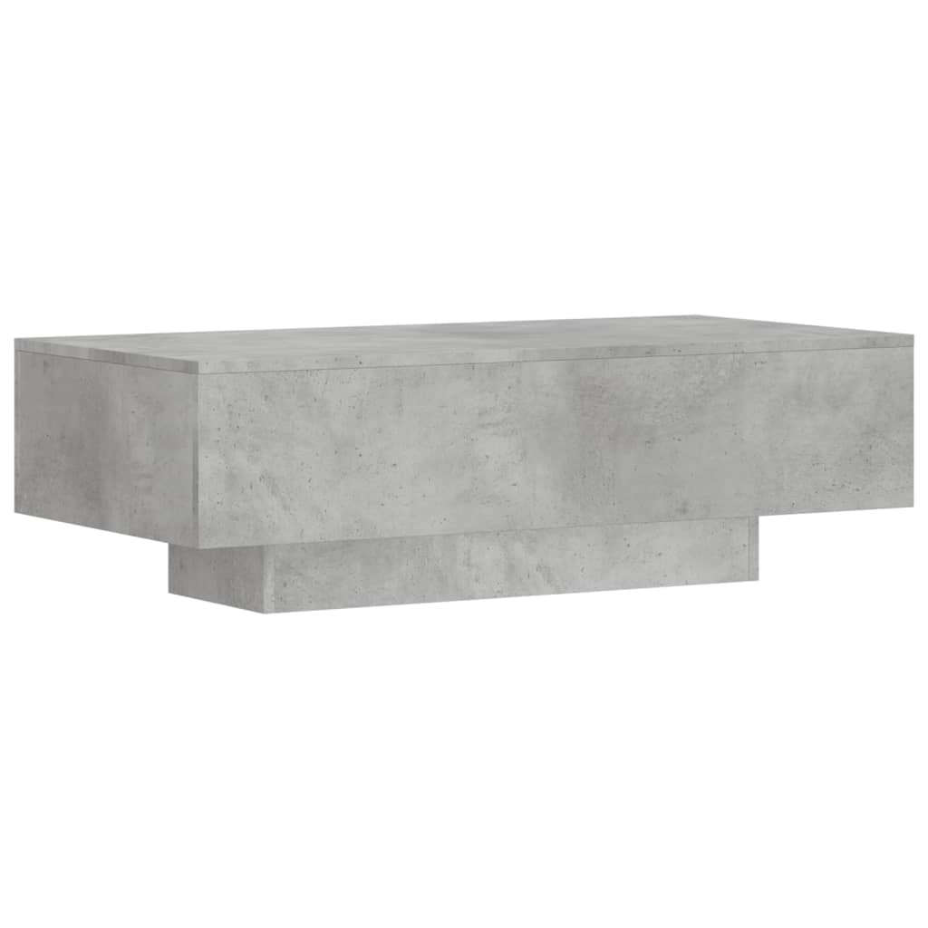 betonszürke szerelt fa dohányzóasztal 100x49,5x31 cm