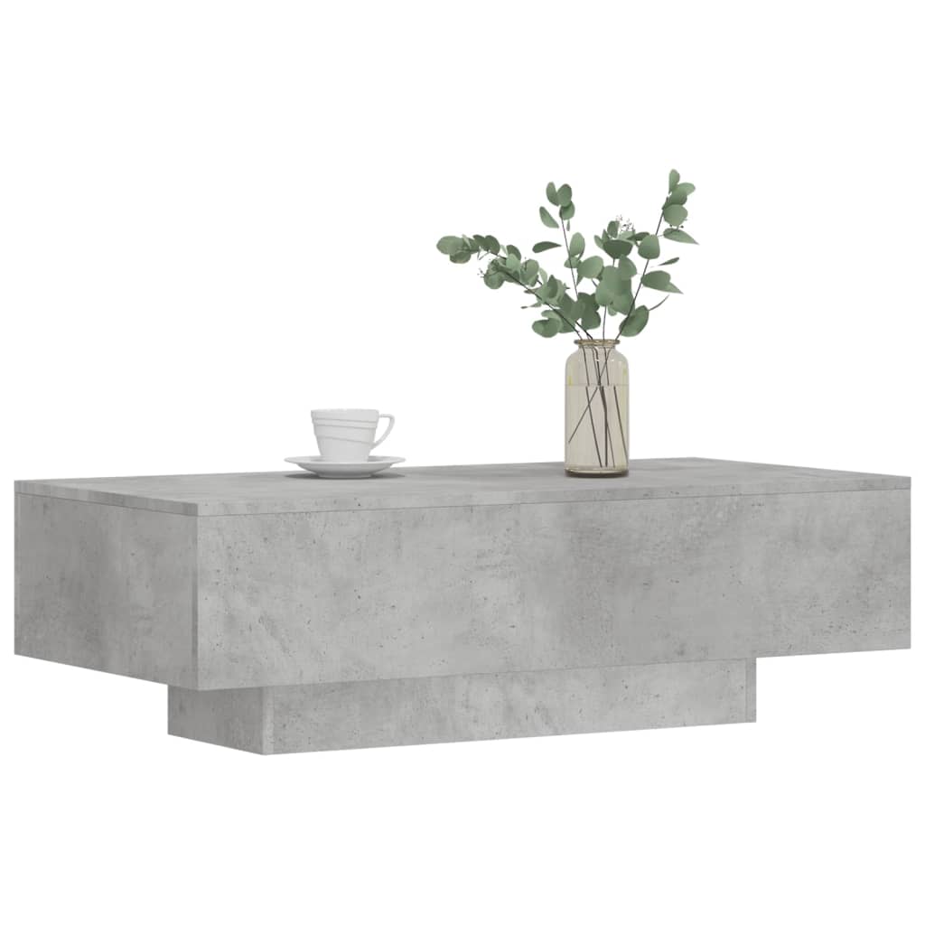 betonszürke szerelt fa dohányzóasztal 100x49,5x31 cm
