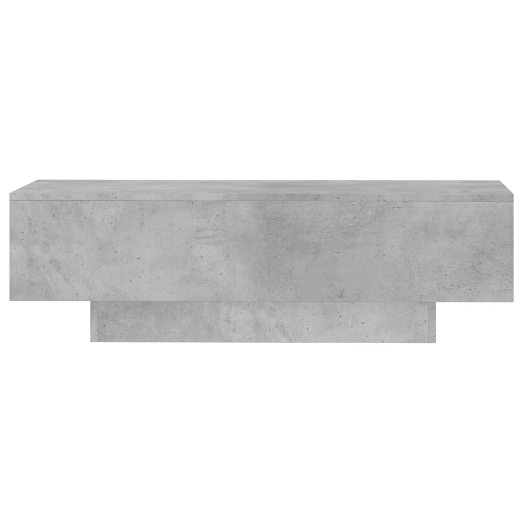 betonszürke szerelt fa dohányzóasztal 100x49,5x31 cm