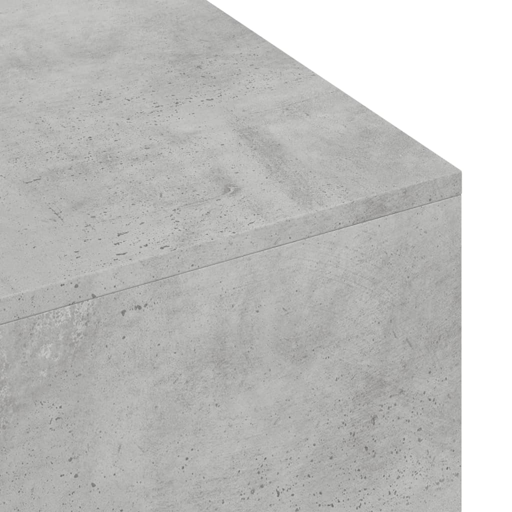 betonszürke szerelt fa dohányzóasztal 100x49,5x31 cm