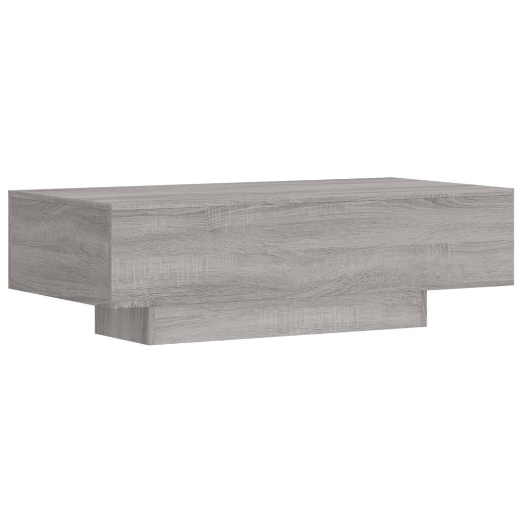 szürke sonoma szerelt fa dohányzóasztal 100x49,5x31 cm