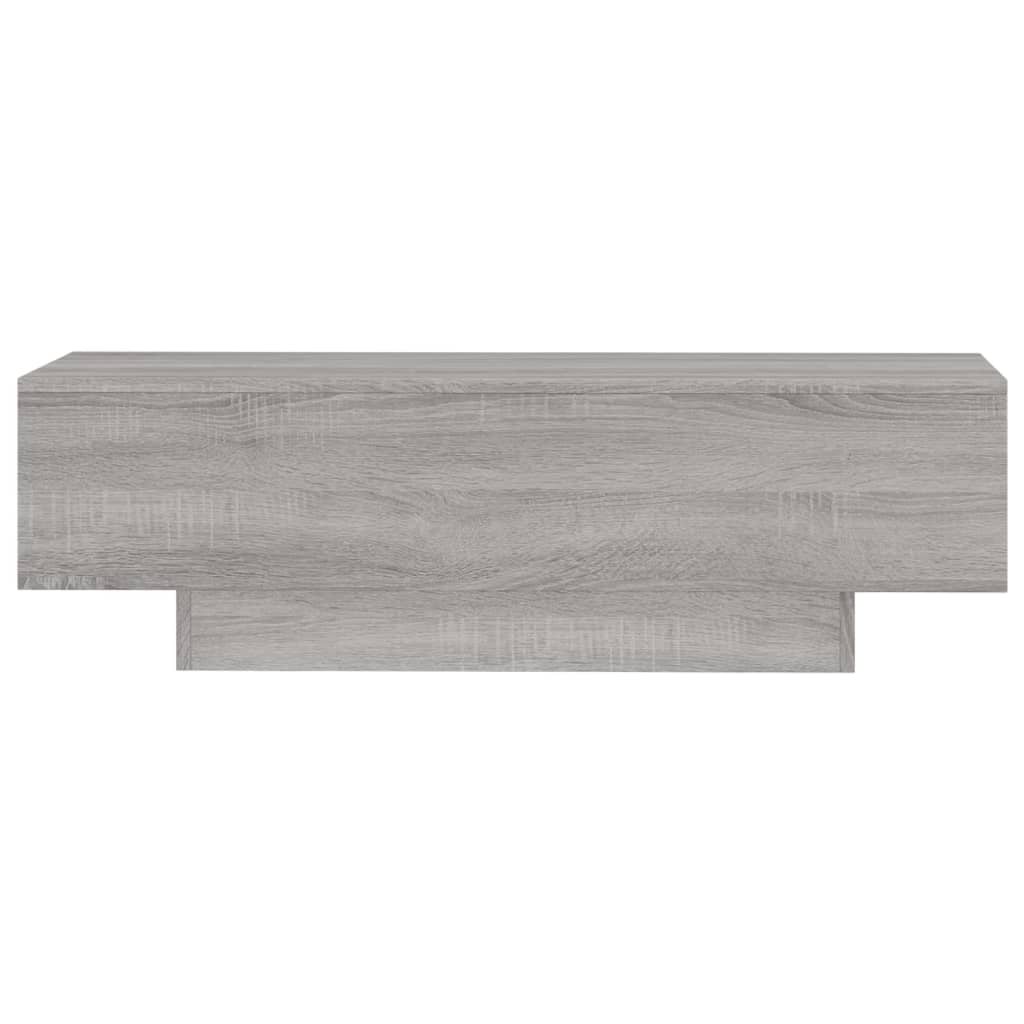 szürke sonoma szerelt fa dohányzóasztal 100x49,5x31 cm