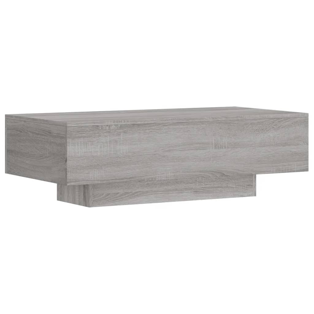 szürke sonoma szerelt fa dohányzóasztal 100x49,5x31 cm