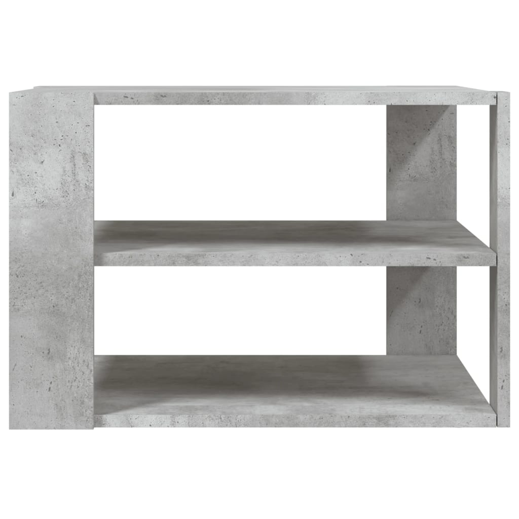 betonszürke szerelt fa dohányzóasztal 59,5 x 59,5 x 40 cm