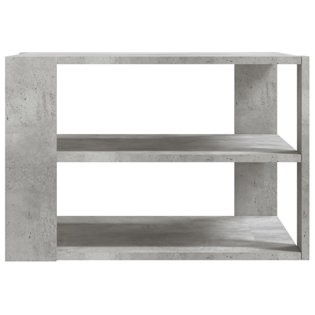 betonszürke szerelt fa dohányzóasztal 59,5 x 59,5 x 40 cm