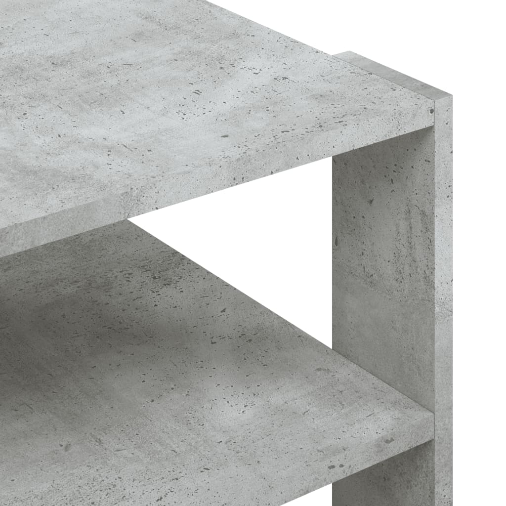 betonszürke szerelt fa dohányzóasztal 59,5 x 59,5 x 40 cm