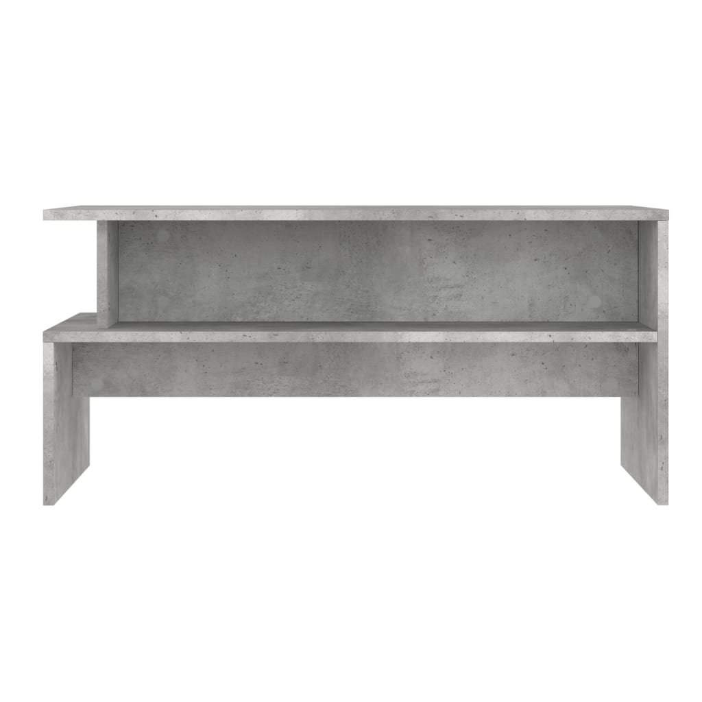 betonszürke szerelt fa dohányzóasztal 90 x 55 x 42,5 cm