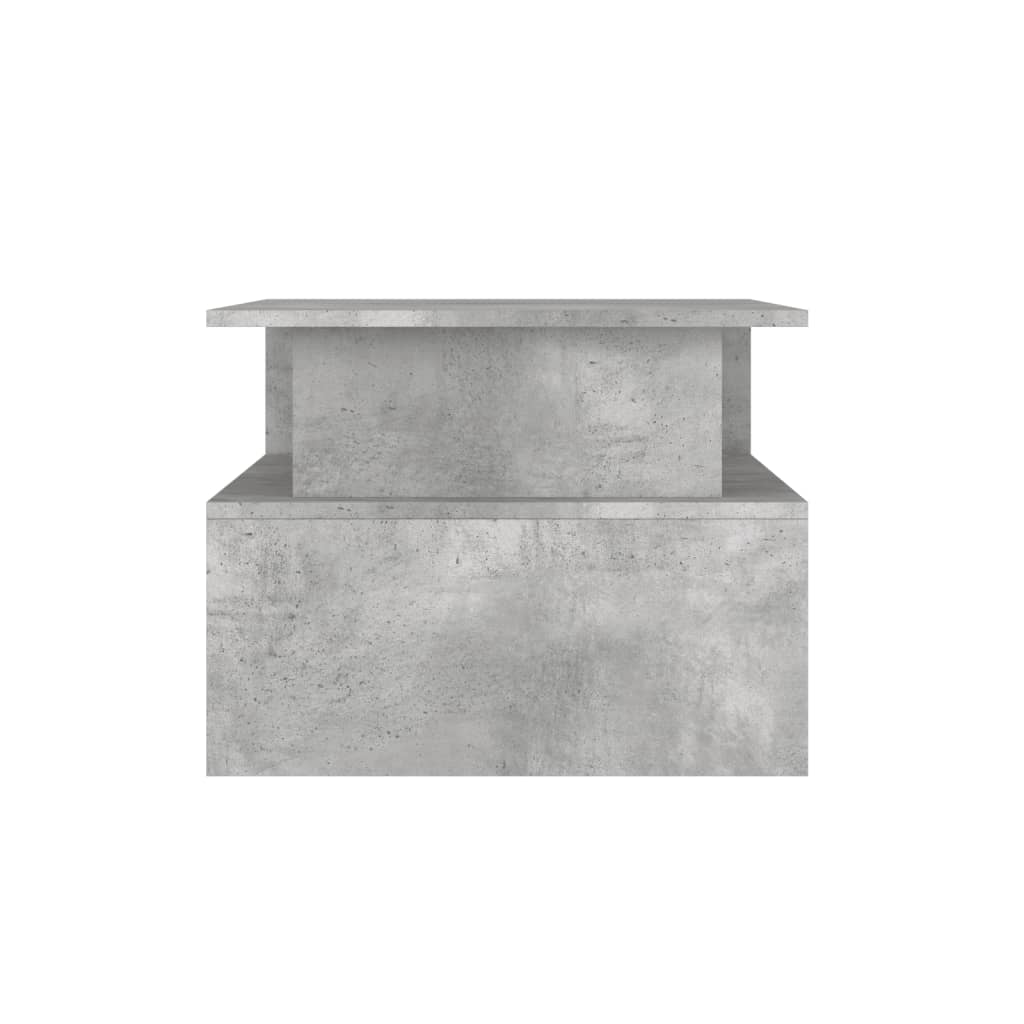 betonszürke szerelt fa dohányzóasztal 90 x 55 x 42,5 cm
