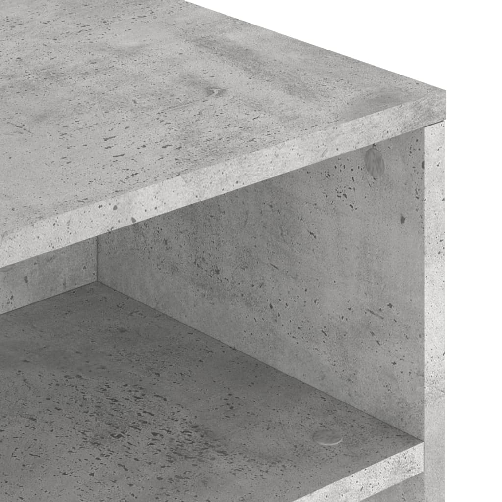 betonszürke szerelt fa dohányzóasztal 90 x 55 x 42,5 cm