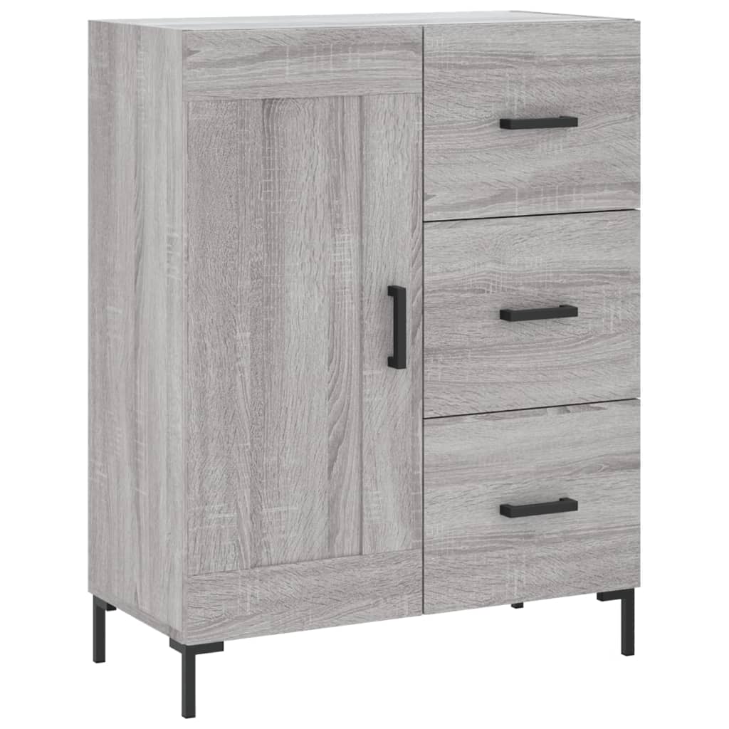 szürke sonoma szerelt fa magasszekrény 69,5 x 34 x 180 cm