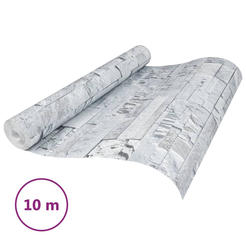 világosszürke kőhatású nem szőtt 3D tapéta 10 x 0,53 m