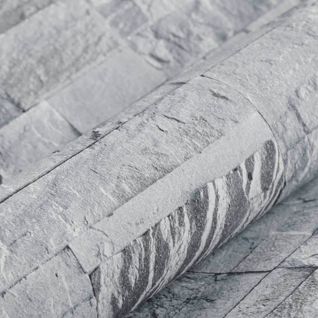 világosszürke kőhatású nem szőtt 3D tapéta 10 x 0,53 m