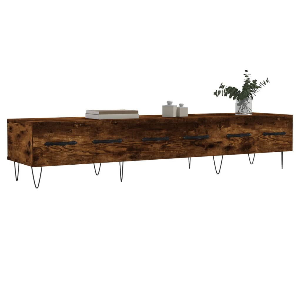 füstös tölgy színű szerelt fa TV-szekrény 150 x 36 x 50 cm