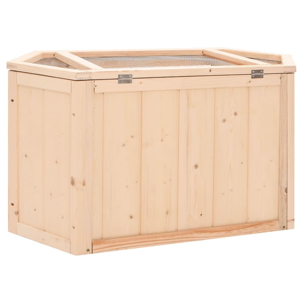 tömör fenyőfa hörcsögketrec 80x40x43 cm