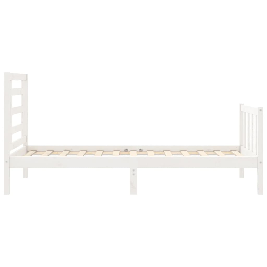 fehér tömör fenyőfa ágy matrac nélkül 90 x 200 cm